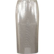 Elastan/Lycra/Spandex - Gul Nederdele Sportmax Gylden Sequin High Waist Nederdel - Gul