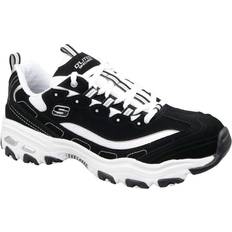 Skechers D'Lites Daddy Shoes - White Black