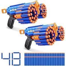 Xshot Insanity Manic Blaster by ZURU with 48 Darts (2 Blasters Included) Air Pocket Technology Darts and Dart Storage, Outdoor Toy for Boys and