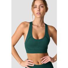ICANIWILL Seamless Sports Bra - Dark Green Melange