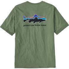 Fairtrade T-shirts Patagonia 's Home Water Trout Organic T-Shirt - Terrain Green