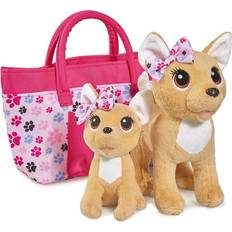 Smoby Soft Toys Smoby Simba 105893213 ChiChi Love Happy Family Chihuahua Plush Dog in Two Different Sizes, 20/14 cm, with Fashionable Bag, from 3 Years