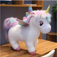 Toys Bonxaif (White, 35cm) 60cm Fantastic Glow Rainbow Wings Unicorn Plush Toy Giant Unicorn Toy