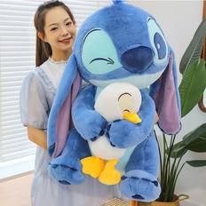 (60cm) Hold Duck Stitch Blue Cartoon Stitch Stuffed Teddy Pillow Children Toy Birthday Present Gift