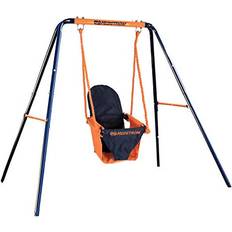 Hedstrom Folding Toddler Swing Super Fun First Swing with High Back Support Indoor and Outdoor Play Robust Steel Frame Adjustable Ropes Comfortable