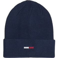 Cotone - Donna Berretti Tommy Hilfiger Elongated Flag Rib Knit Beanie - Dark Night Navy