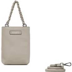 Gianni Chiarini Väskor Gianni Chiarini Handbags, female, Beige, Size: ONE SIZE Mini Hammered Leather Bag with Chain Handles