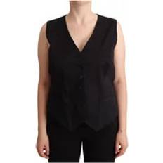 Dolce & Gabbana Mujer Chalecos Dolce & Gabbana Chic Buttoned Black Waistcoat Black