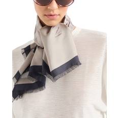 Emporio Armani Beige Accessories Emporio Armani Silk Printed Foulard - Natural Beige