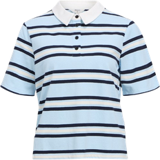 Rayé Polos Object Nana Short Sleeved Polo Shirt - Kentucky Blue