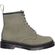 Nubuck - Women Lace Boots Dr. Martens 1460 Milled Nubuck Leather Lace Up Boots - Nickel Gray