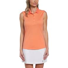 Orange - Oui Chemises Opti Dri Sleeveless Polo Shirt - Persimmon Orange