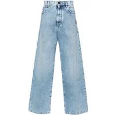Versace Bukser & Shorts Versace Denim Jeans Med Blegede Effekt - Blå