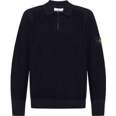 Stone Island Uomo Polos Stone Island Sweater with Polo Collar - Bleu Marine