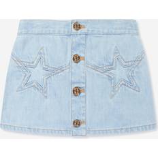 Blue Skirts Children's Clothing Versace Girls Star Denim Skirt - Blue