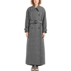 Multicoloured - Women Coats Emporio Armani Langer Doppelreihiger Mantel - Zweifarbig