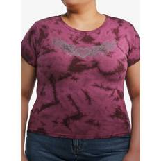 T-shirts Hot Topic Winged Heart Rhinestone Tie-Dye T-Shirt Plus Size