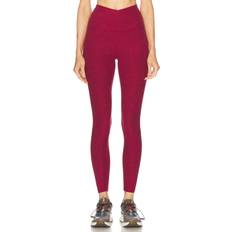 Yoga Medias Beyond Yoga Spacedye High Waisted Midi Legging - Burgundy