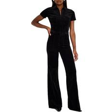 Good American Jumpsuits Jumpsuits & Overalls Good American Women's Corduroy Palazzo Denim Jumpsuit - Black