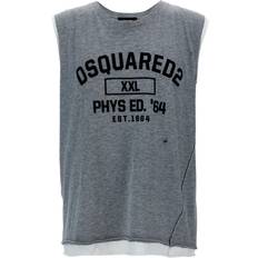 DSquared2 Men Tank Tops DSquared2 Flocked Logo Tank Top - Grigio