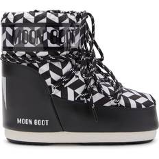 Moon Boot Icon Low Optical-Print Boots - Black/White