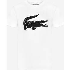 Lacoste Oversized Technical Cotton Tennis T-shirt - White/Black