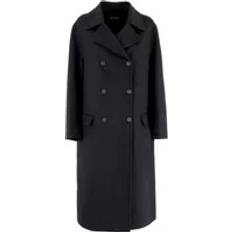 Fabiana Filippi Double Wool Cashmere Coat - Black