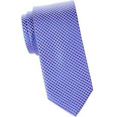 Lila Slipsar Eton Sidenslips Geometriskt Mönster - Lila