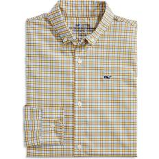 Yellow Shirts Children's Clothing Vineyard Vines Boys' Plaid On The Go Brrr Shirt - Yellow