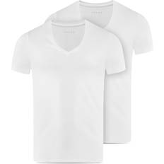 Falke Tops Falke Daily Comfort V-Neck T-Shirt 2-Pack - White