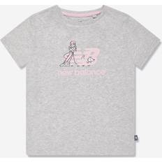 New Balance Junior Girls Graphic Tee - Light Grey