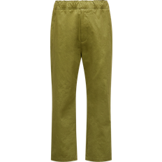 Moncler Men Trousers Moncler Pantalon en satin de coton - Olive Amber 81O