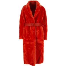 Jil Sander Red Shearling Coat