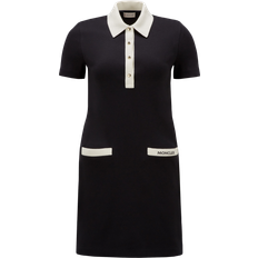 Moncler Donna Vestiti Moncler Cotton Blend Polo Shirt Dress - Navy