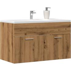 Muebles de Baño vidaXL Waschbeckenunterschrank Artisan-Eiche 90 x 38,5 x 46 Holzwerkstoff