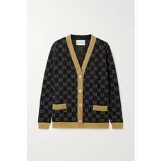 Gucci Cardigans Gucci Metallic Jacquard-knit Cardigan - Blue