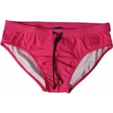 Dolce & Gabbana Pink Swimwear Dolce & Gabbana Pink Logo Beachwear Brief Swimwear Men IT4