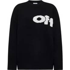 Off-White Women Jumpers Off-White Logo Knit Sweatshirt - Black