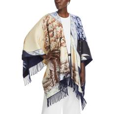 Ferragamo Scarfs Ferragamo Wende-Cape Day & Night-Print - Blau