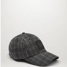 Belstaff Headgear Belstaff Phoenix Logo Cap - Men's Hollingworth Plaid Waxed Cotton Charcoal/Black