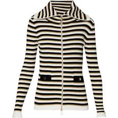 Multicolore Cardigan Liu Jo Gilet Col Camionneur À Rayures - Noir