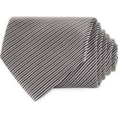 Hombre Corbatas David Donahue Corded Weave Silk Tie - Black/White