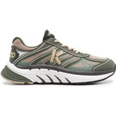 Kenzo Mesh Design Lace-Up Sneakers - Green