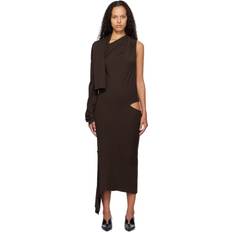 Dresses Courreges Off Shoulder Midi Dress - 1983 Chocolate