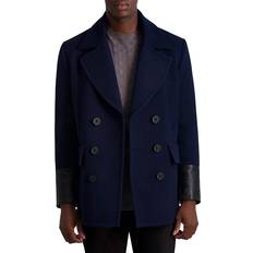 Rayon Cappotti Double Breasted Wool Blend Sportcoat - Navy