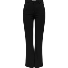 Only Pantalon Droite Taille Mi-Haute Femme - Noir