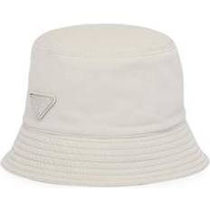 Corduroy - Men Hats Prada Neutral Brand-plaque Wide-brim Corduroy Bucket Hat - Neutral