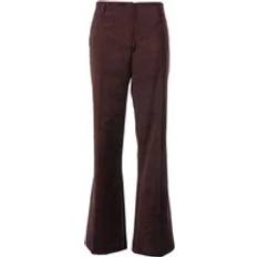 Velluto Pantaloni Brown Five-Pocket Pants - Wide Trousers