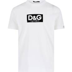 Dolce & Gabbana Femme T-shirts Dolce & Gabbana Cotton Round-Neck T-Shirt with Patch White