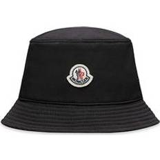 Moncler Hatte Moncler Bomuld Hat Med Logo Patch - Sort